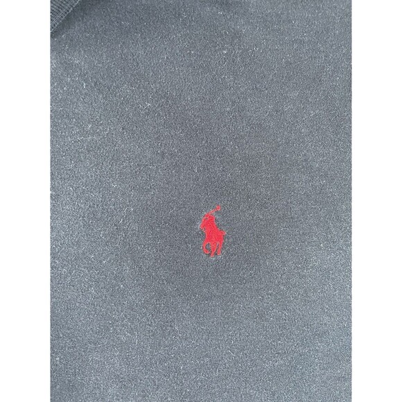 Polo Ralph Lauren Shirt Men XL Black Custom Slim Fit Red Pony Logo 1/4 Button - Picture 5 of 7